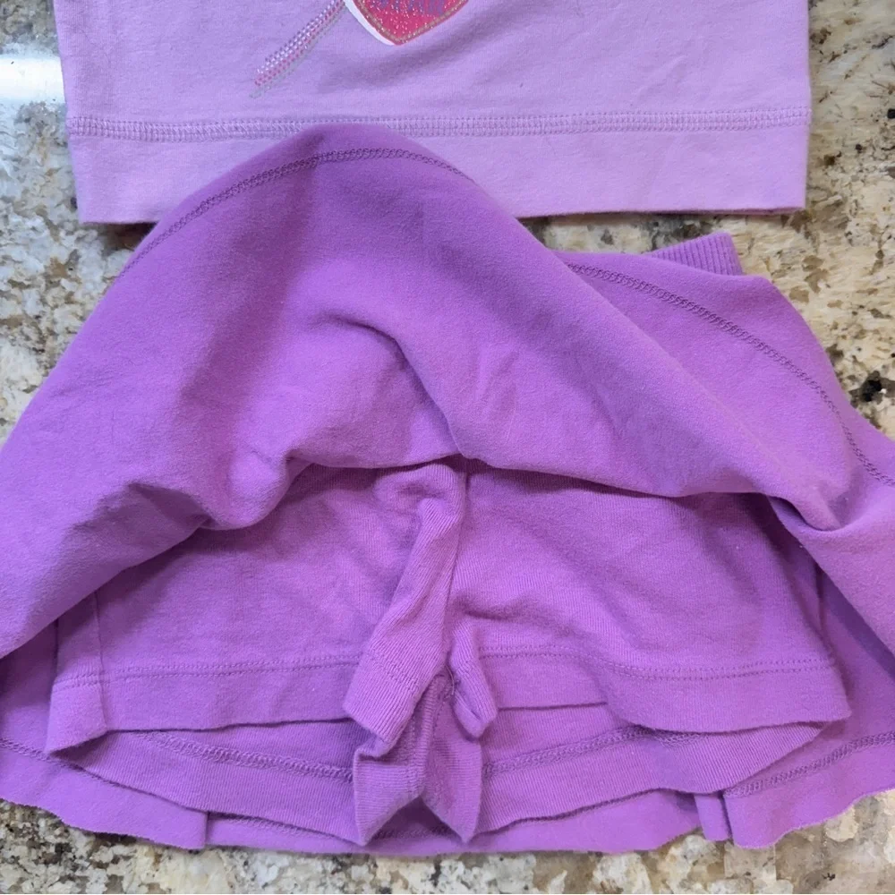 Purple Star Print Circo Skort and Top Matching Set